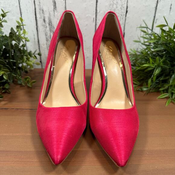 Jewel Badgley Mischka Women's Pink Pointed Toe Pumps Size 7.5 - Picture 3 of 10